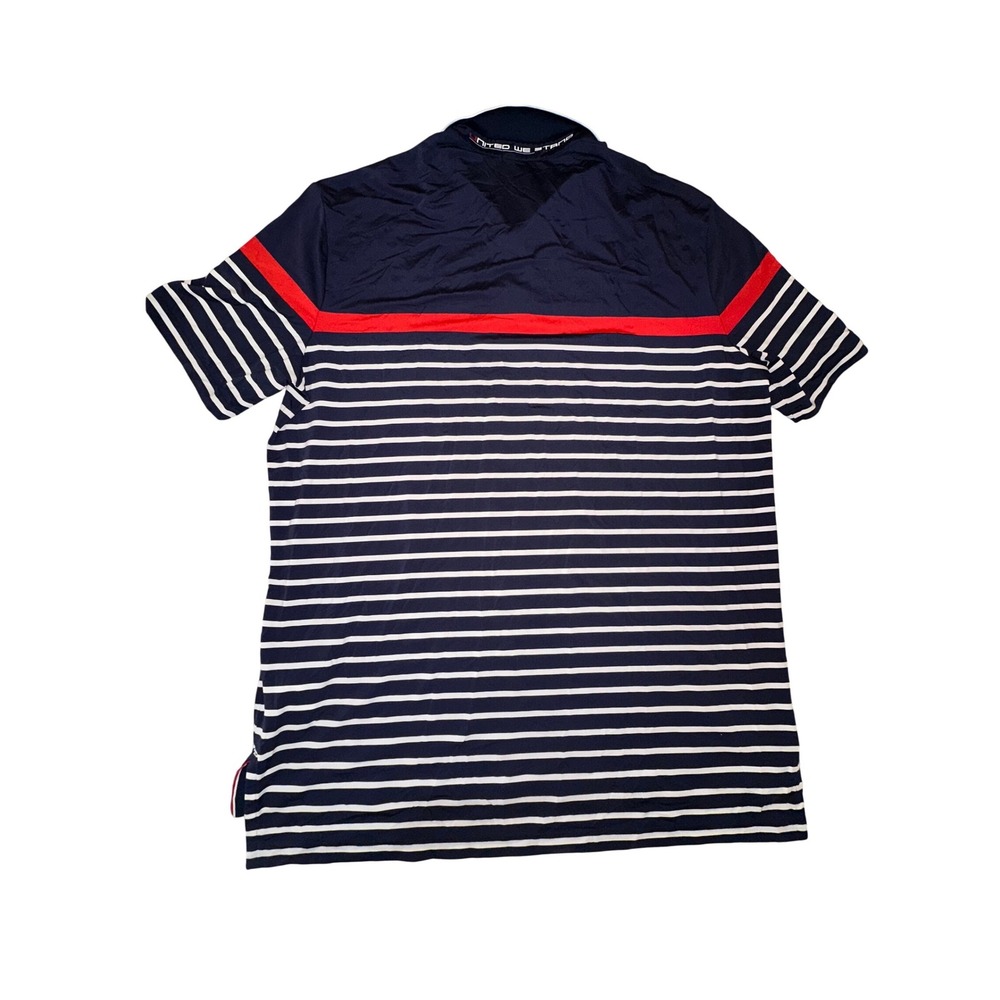 RLX Ralph Lauren Ryder Cup 2018 Mens XL Short‎ Sleeve Polo Shirt Blue - Picture 8 of 9